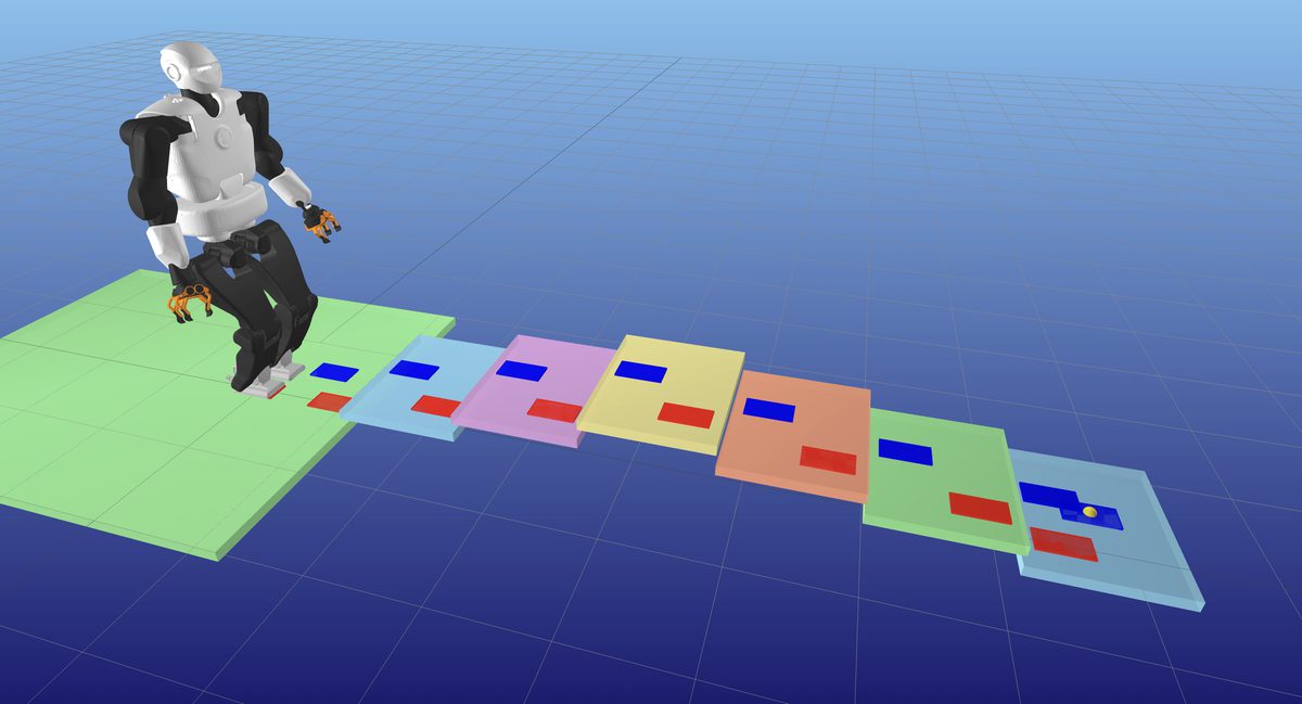 CASSR: Talos planning a sequence of footsteps over stepping stones